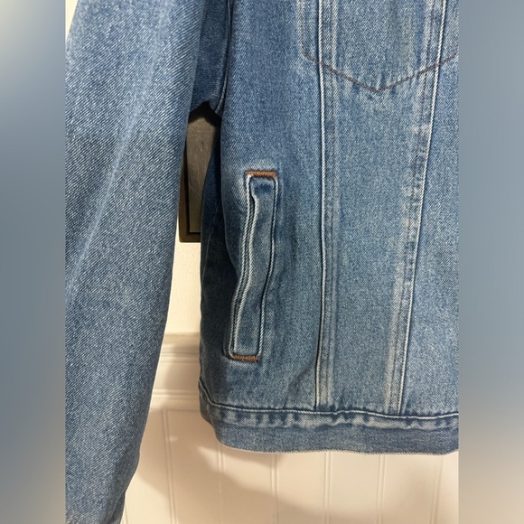 VINTAGE Arizona Jean Jacket Oversized Medium Wash Size Large - Picture 6 of 10